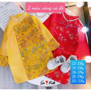 Áo dài Tết cổ truyền cho bé trai và gái sz từ 12-21kg