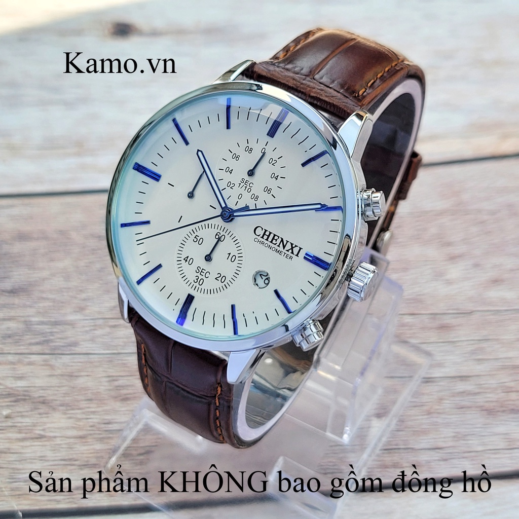 Dây đồng hồ da bò dập vân cá sấu size 22mm 20mm 18mm, dây da đồng hồ nam nữ cao cấp, quai đeo đồng hồ da bò