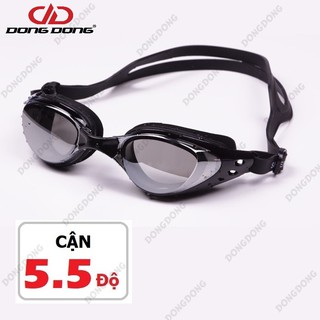 Kính bơi CẬN 5.5 độ, tráng GƯƠNG, chống UV, chống HẤP HƠI, thời trang cao cấp - DONGDONG