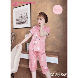 Đồ bộ pijama latin cao cấp lửng dễ thương f269 - đồ bộ suli