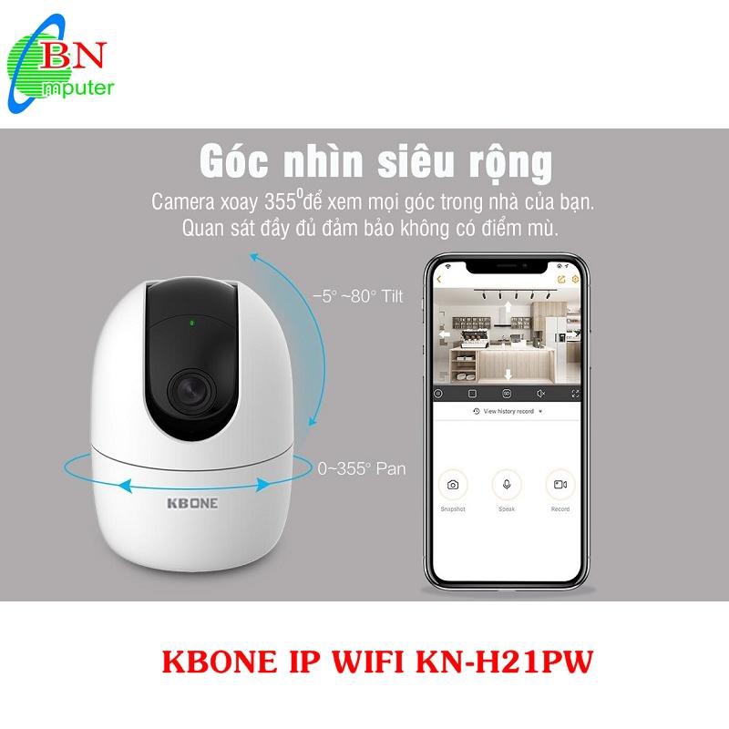 [Mã 154ELSALE2 giảm 7% đơn 300K] Camera IP Wifi 2.0MP Kbone KN-H21P phân phối chính hãng