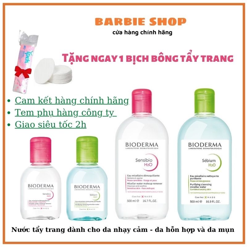 Nước tẩy trang Bioderma ( 100ml - 250ml - 500ml )