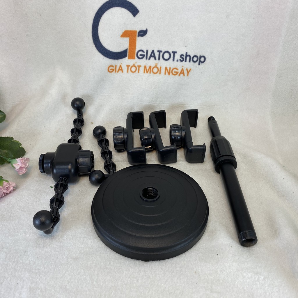 Chân đỡ 3 điện thoại,Giá kẹp đỡ 3 điện thoại cùng lúc livestream , xem video, kẹp cùng lúc 2 điện thoại,1 điện thoại