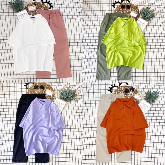 [COMBO TIẾT KIỆM] Set Polo Basic- Kaki Basic Pant/Áo Thun Polo Trơn- Quần Kaki Trơn