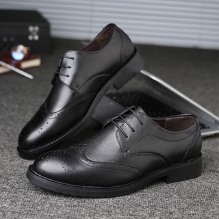 Giày da nam cao cấp vân brogue thoáng khí
