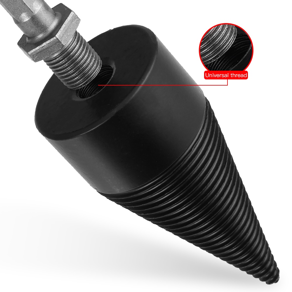 Mũi khoan tách củi gỗ EKEZ bằng máy có ren mở rộng 42mm và chuôi lắp thông dụng tiện lợi