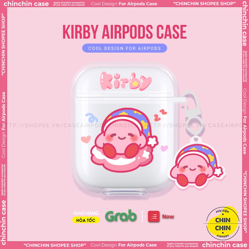 Vỏ Airpod 1/2/Pro Nhựa Dẻo Trong Suốt Hình Kirby Case Airpods Hoạt Hình Dễ Thương - Chinchin Case