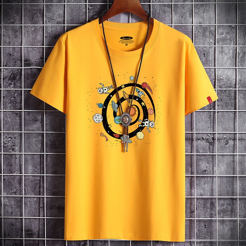 Áo Thun Cotton Tay Ngắn Dáng Rộng Thời Trang Mùa Hè Cho Nam Giới Có Size S-6XL