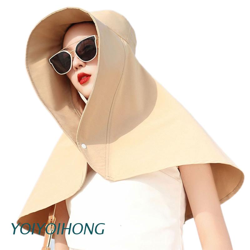 Mũ Chống Nắng Kèm Khăn Choàng Cổ Thoáng Khí Chống Tia uv Thời Trang Mùa Hè