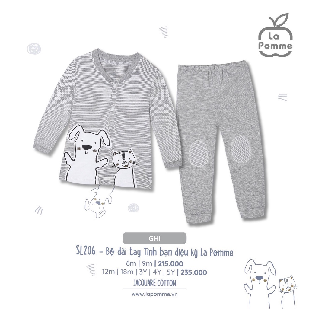 [CHÍNH HÃNG] Bộ dài tay tình bạn diệu kỳ trẻ em La Pomme