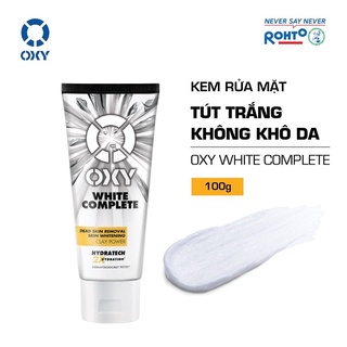 OXY White Complete - Kem rửa mặt tút sáng da, mờ thâm sạm, giảm thô ráp 100g