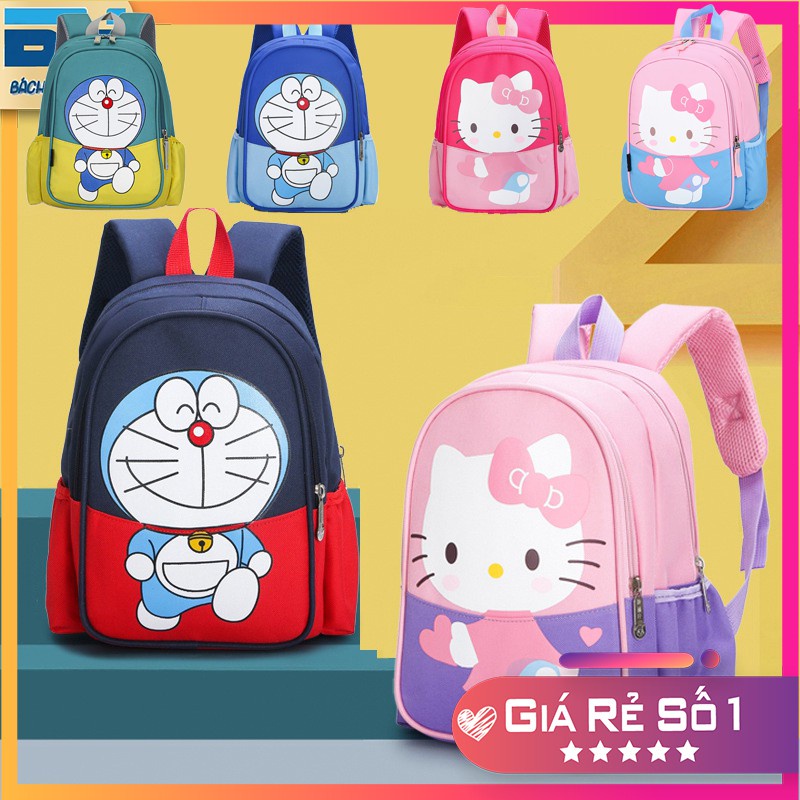 ♗❃Balo đi học hình Doraemon, Hello Kitty thời trang, xinh xắn cho bé từ 1-10 tuổi