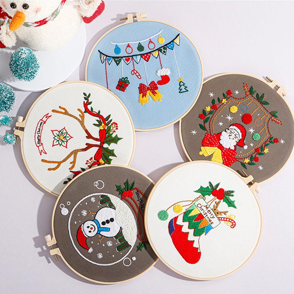 Phụ Kiện Kim Thêu Thủ Công Hình Ông Già Noel / Người Tuyết Giáng Sinh Trang Trí Nhà Cửa DIY