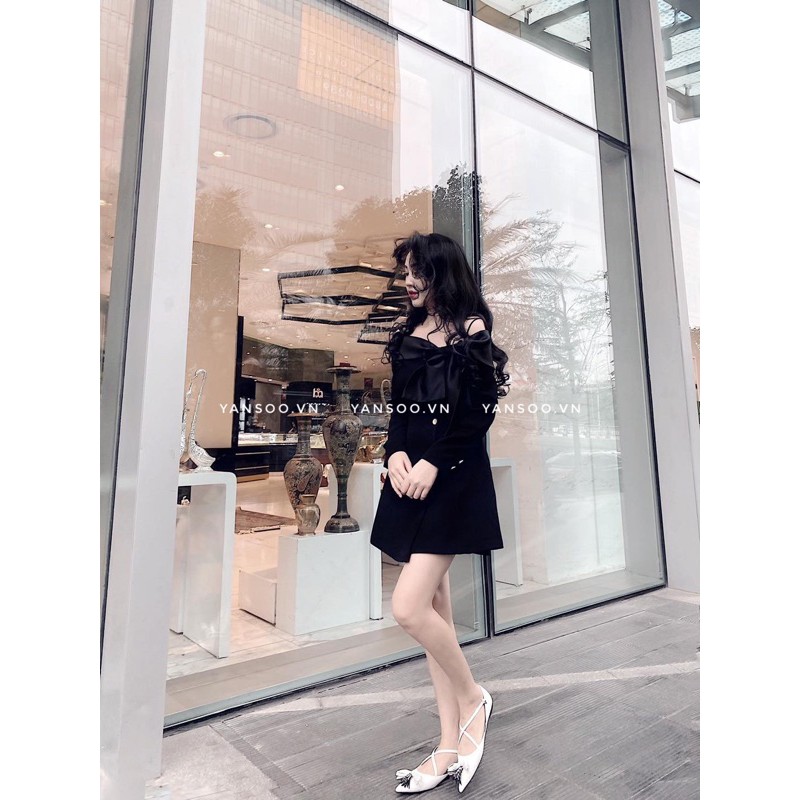 [Mã WAMT1505 giảm 10K đơn 0K] 💙VÁY KIỂU XINH MÀU ĐEN TRỄ VAI DỰ TIỆC - Du lịch - Lễ hội Cực XINH - Full size SML | BigBuy360 - bigbuy360.vn