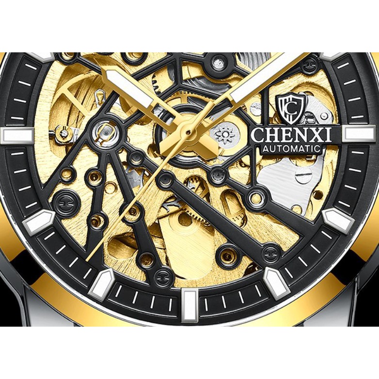 Đồng hồ cơ nam tự động automatic chính hãng lộ máy CHENXI CX-8812 kèm hộp sang trọng cao cấp