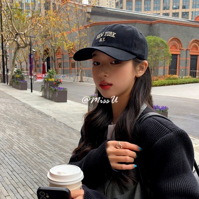 Mũ lưỡi trai thêu chữ NY thời trang đường phố Hàn Quốc