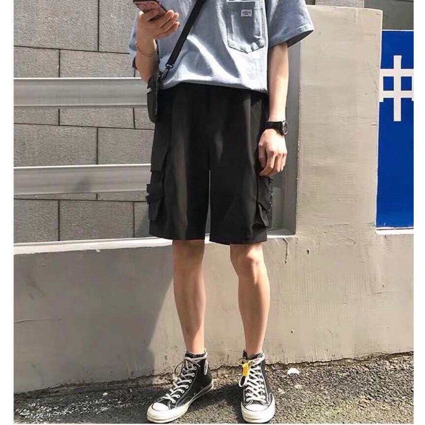 Quần Short Ngố Unisex chất vải kaki 2 màu Đen Be BC079 | BigBuy360 - bigbuy360.vn