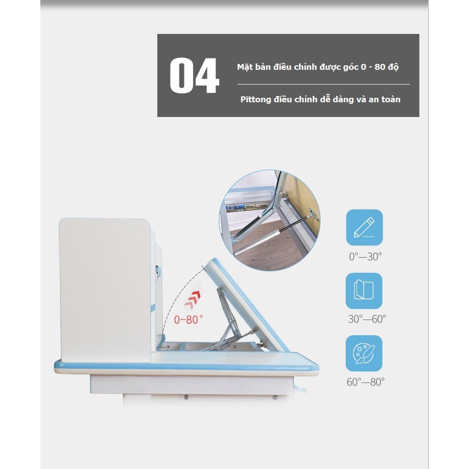 Bàn Học Thông Minh Chống Gù Chống Cận DISNEY 800 giá sách lớn_Bàn ghế học sinh _MOMOMART | BigBuy360 - bigbuy360.vn