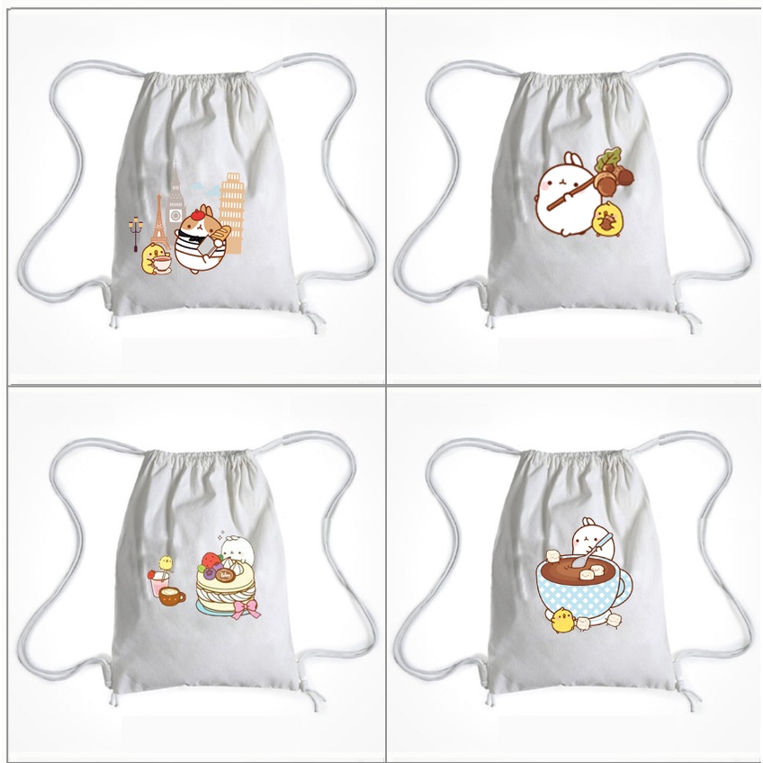Balo Dây Rút molang BLRI7 Túi Rút hoạt hình thời trang cute dễ thương idol