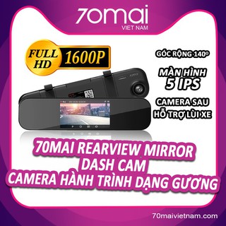 Camera hành trình dạng gương 70MAI rearview Dash cam Midrive D04 - Tiếng Anh Quốc Tế