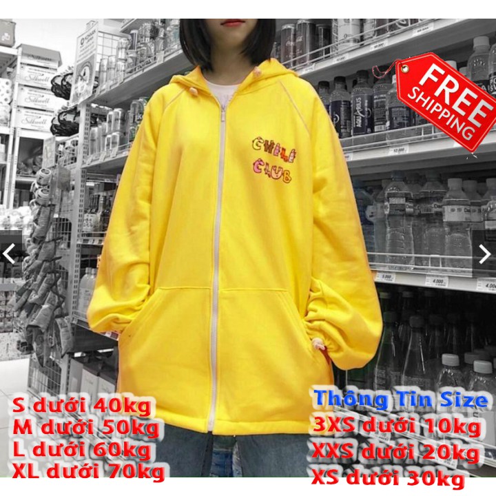 [FREESHIP TOÀN QUỐC] Áo khoác nam nữ form rộng hàn quốc, áo khoác hoodie nam nữ có dây kéo Chili thời trang nữ 4young