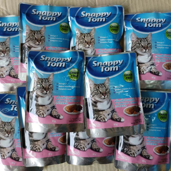 Pate Snappy Tom không ngũ cốc cho mèo 85g