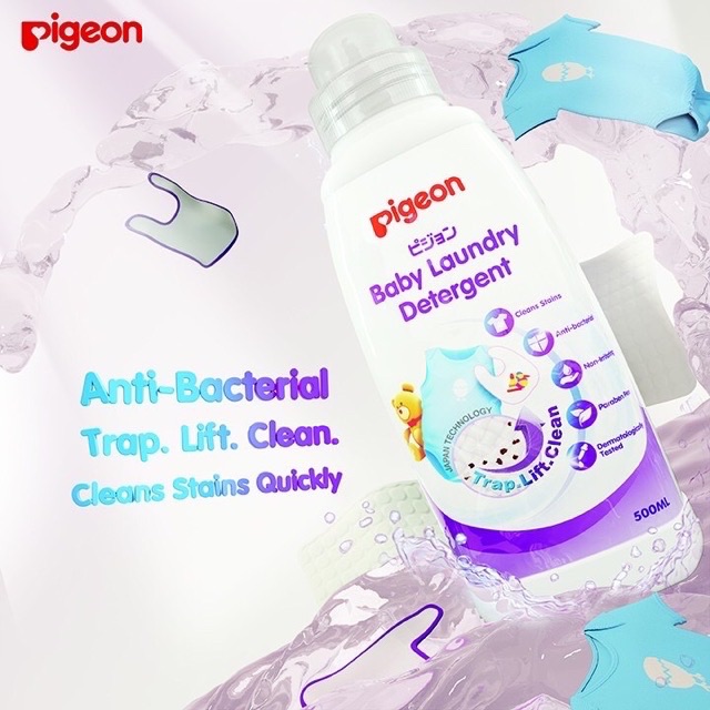 Nước giặt quần áo em bé Pigeon 500ml 2in1