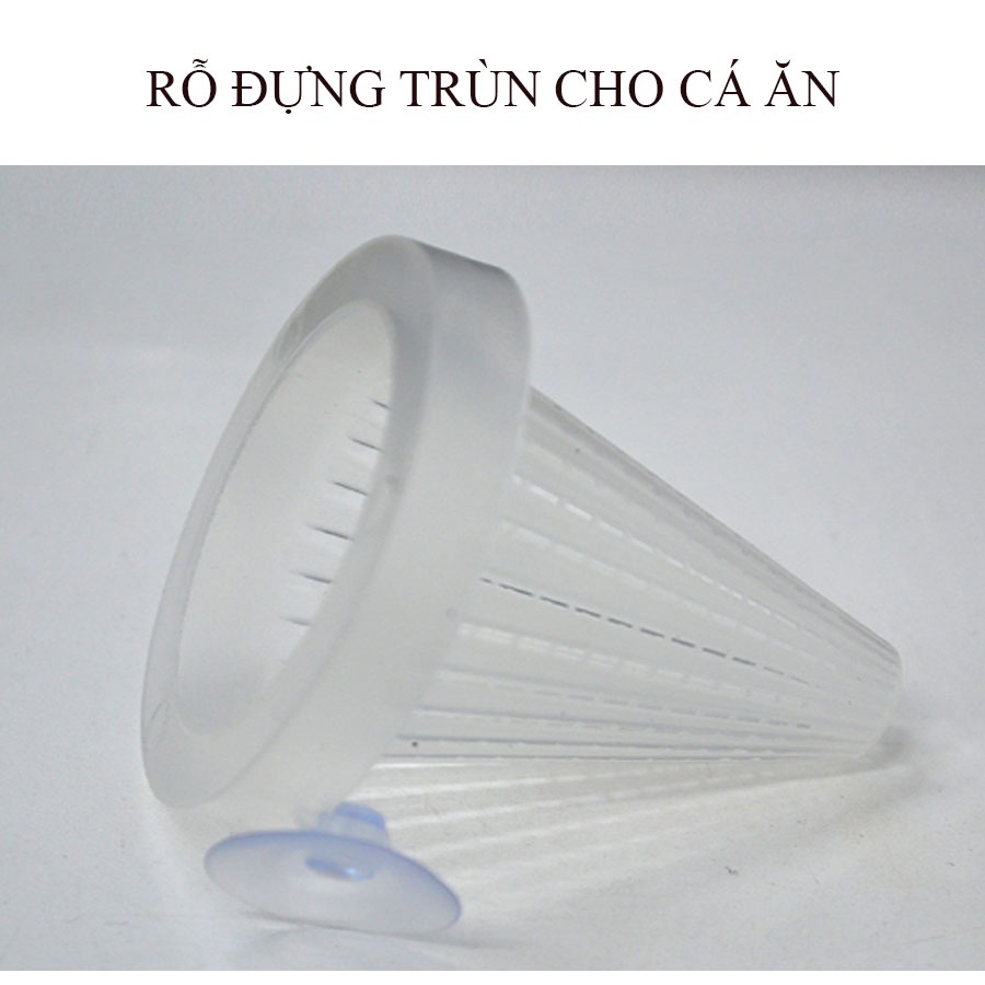 Rọ đựng thức ăn cho cá cảnh | Phễu đựng trùn chỉ, giun - Giỏ đựng thức ăn cho cá