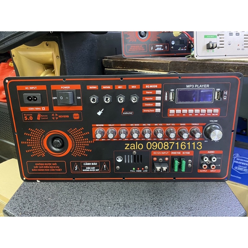 Mạch loa kéo công suất lớn đánh bass 40/75/190 DSP reverb 39v khủng