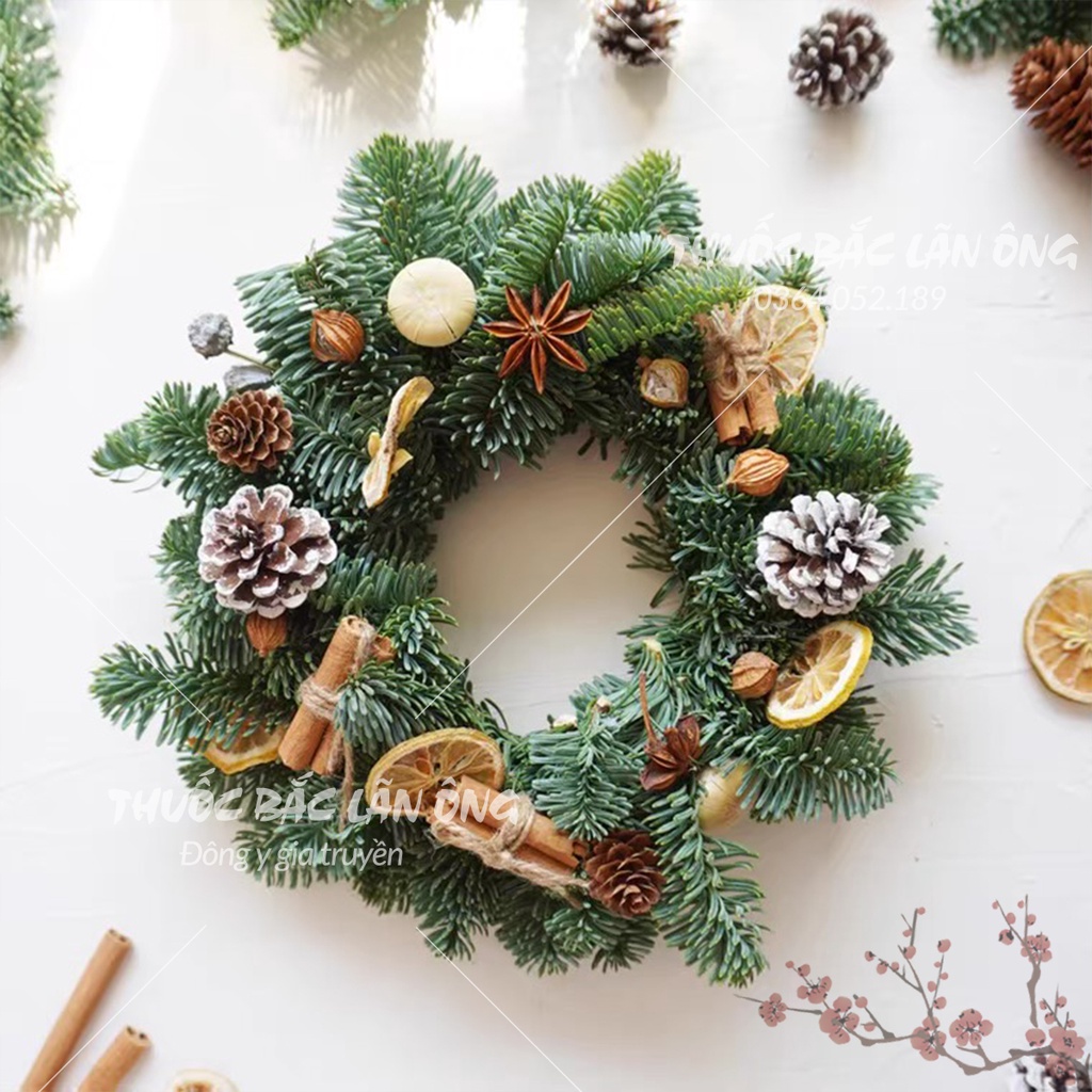 Set decor, chụp ảnh, trang trí, cây thông noel, đồ trang trí mini, hoa khô làm nến thơm