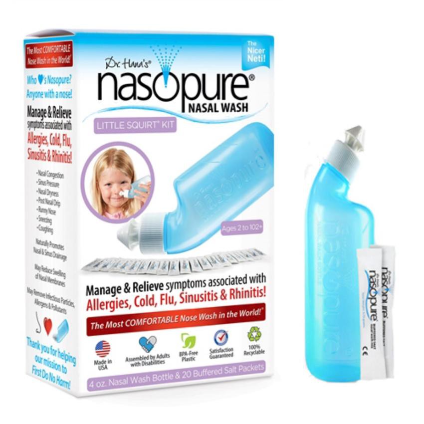 Bình rửa mũi Nasopure- Mỹ
ALDULT KIT ( bình 240ml + 2 muối)