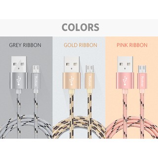 Cáp sạc yoobao micro usb - Bọc dù siêu bền bỉ,sạc nhanh