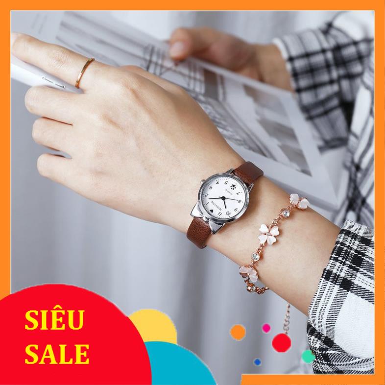 [SALE] Đồng hồ thời trang nữ Mstianq MS025 dây da cực đẹp, mặt tròn nhỏ xinh xắn, số giờ dể dàng xem giờ .