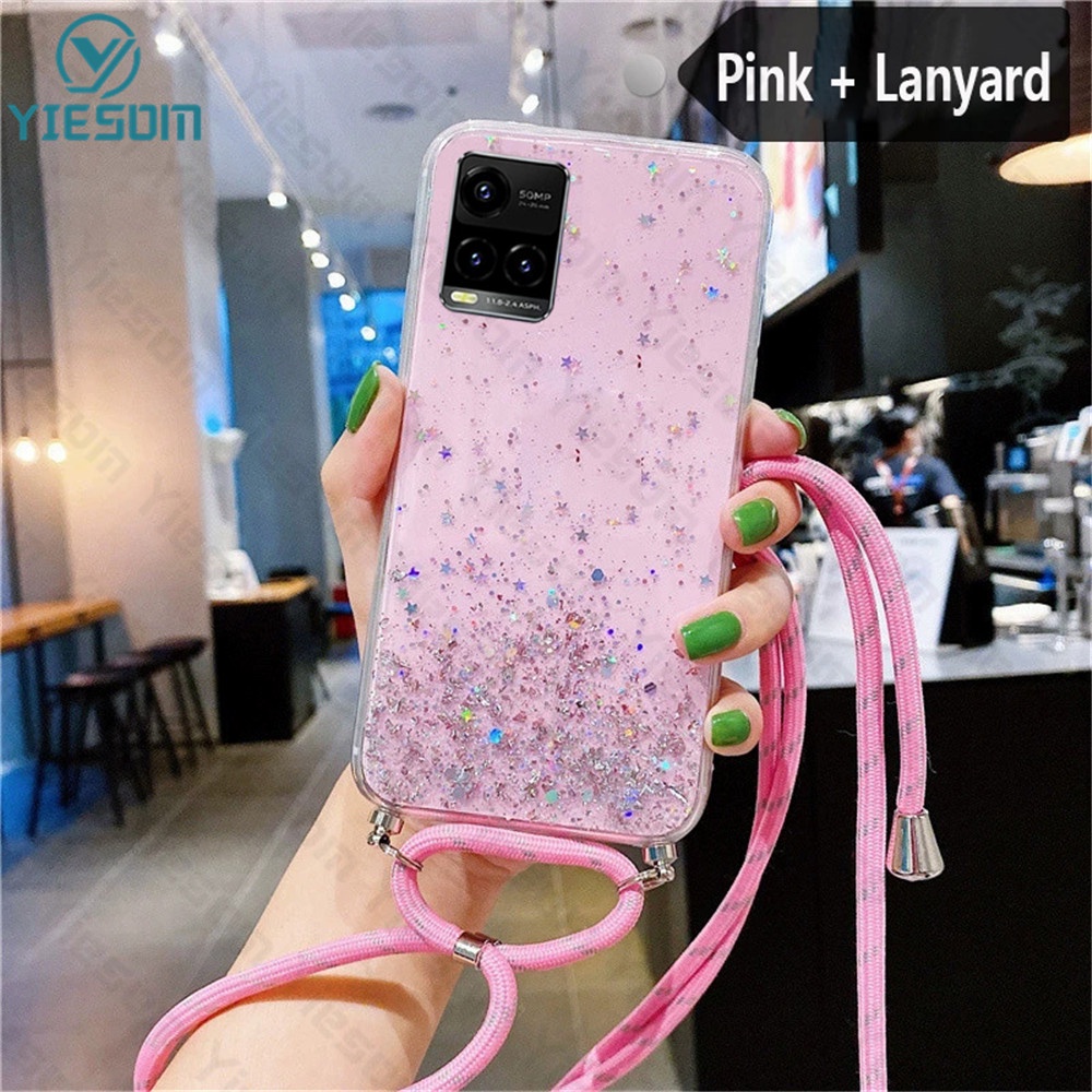 Ốp Điện Thoại Sang Trọng Có Dây Đeo Cổ Cho Vivo Y21 Y21T Y21S Y33T Y33S Y15S Y15A Y76 Y20 Y20S G Y20i Y12S 2021 Y12A Y20A Y11S Y17 Y12 Y15 Y11 Y5S