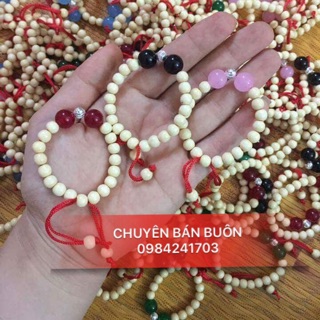 Combo 50c vòng dâu cành mix đá phong thuỷ + bi bạc