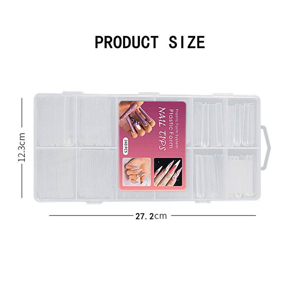 Hộp 240 Móng Tay Giả Bằng Acrylic Thời Trang Cho Nữ