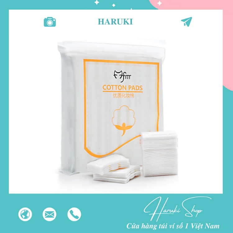 Bông tẩy trang Cotton pad 222 miếng Mềm Mịn Siêu Tiết Kiệm - HARUKI Shop