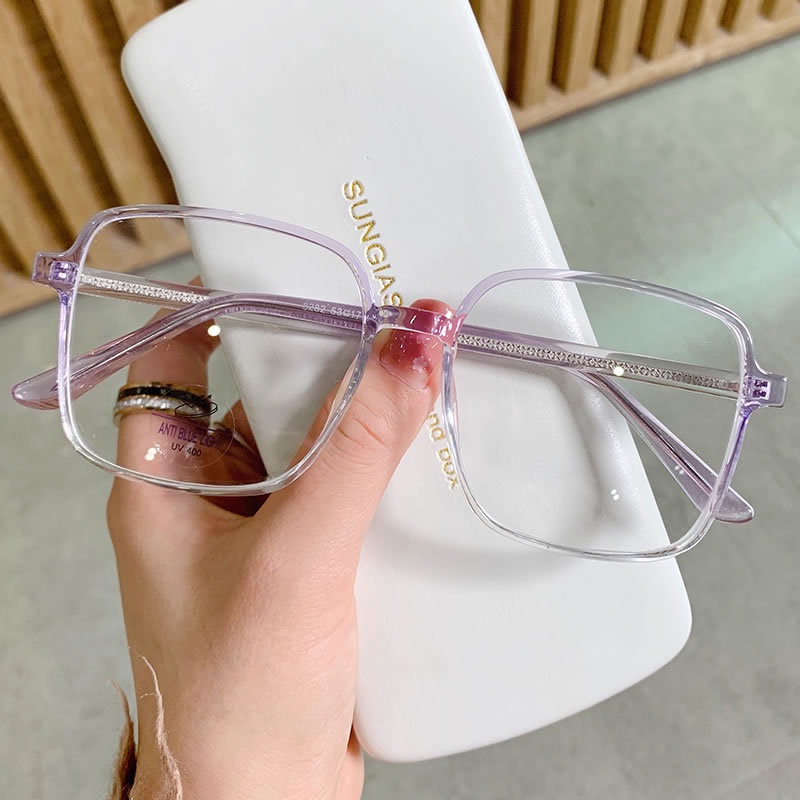 Mắt kính cận Viendo dáng vuông chống ánh sáng xanh thời trang với độ cận 0-6.0 độ trẻ trung cho nam và nữ(có thể cắt cận thị ống kính)