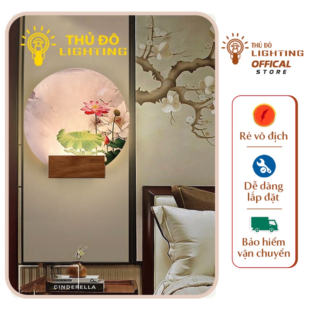 Đèn Tường LED Treo Phòng Khách Phòng Ngủ Cầu Thang Thủ Đô Lighting Ánh Sáng Bảo Hành 12 Tháng_Led Tròn Hoa Sen