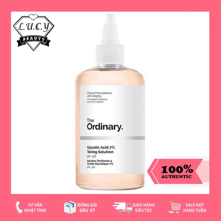 Hàng Canada- Toner The Ordinary tẩy da chết glycolic acid 7% 240ml Toning Solution