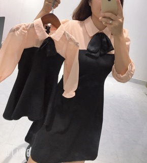 Váy đôi CỔ NƠ mẹ và bé hàng thiết kế