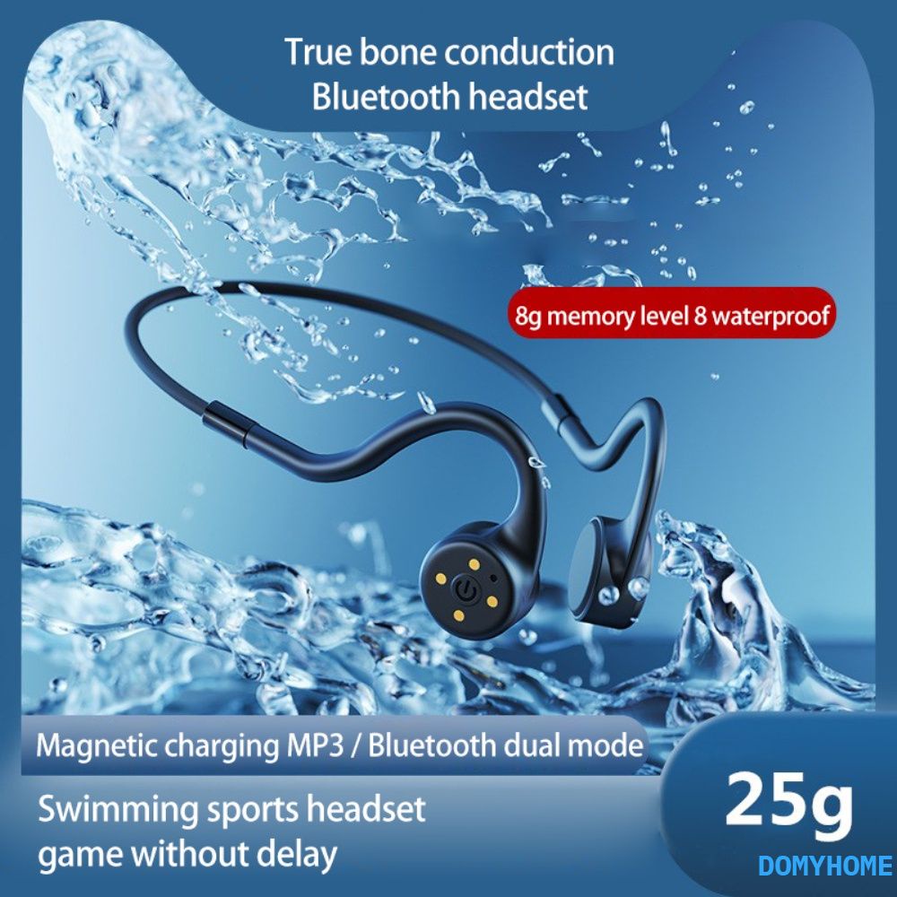 2021 Tai nghe bơi dẫn truyền qua xương X5 mới Tai nghe bluetooth không dây 8Gb IPX68 Máy nghe nhạc MP3 chống thấm nước Tai nghe lặn domyhome