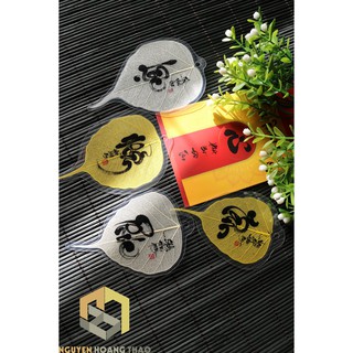 Set lá bồ đề in chữ Bình An