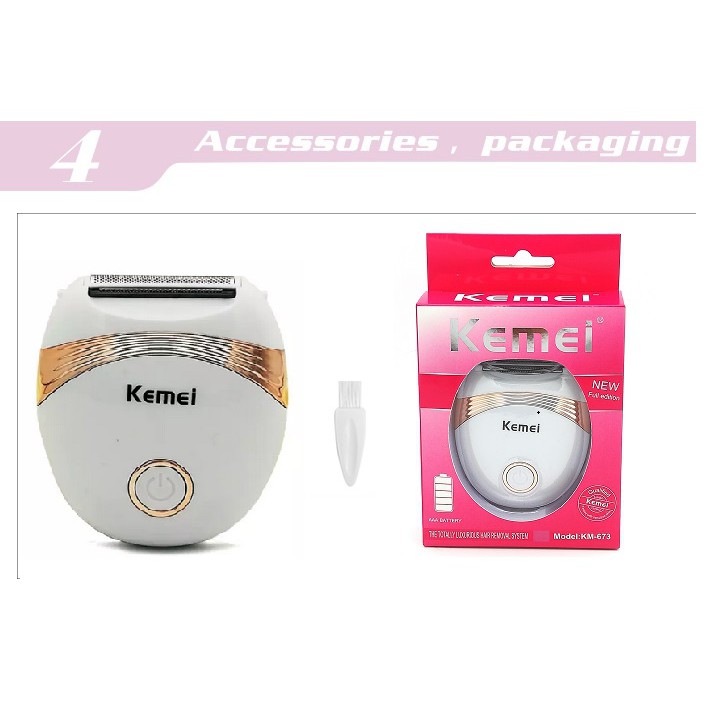 Máy Cạo Lông Nhỏ Gọn Kemei 673