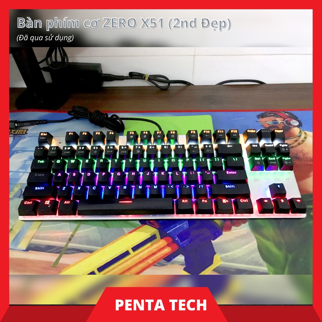 Bàn Phím Cơ Metoo Zero X51 (2nd Thanh Lý Đẹp)