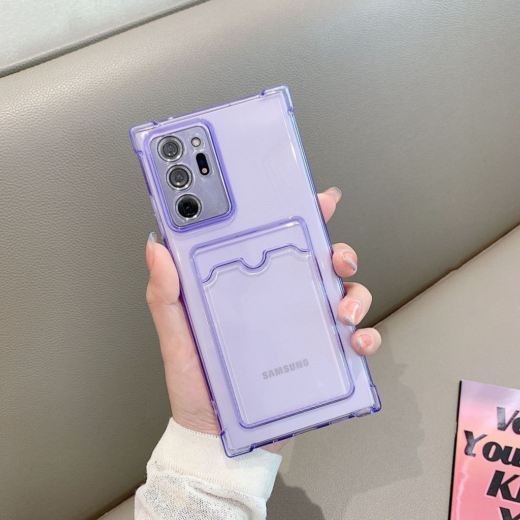 Thẻ Ốp Điện Thoại silicone Có Ngăn Đựng Thẻ Cho samsung galaxy s20 s21 s22 s23 fe ultra note 20 ultra s20 s21 s22 plus
