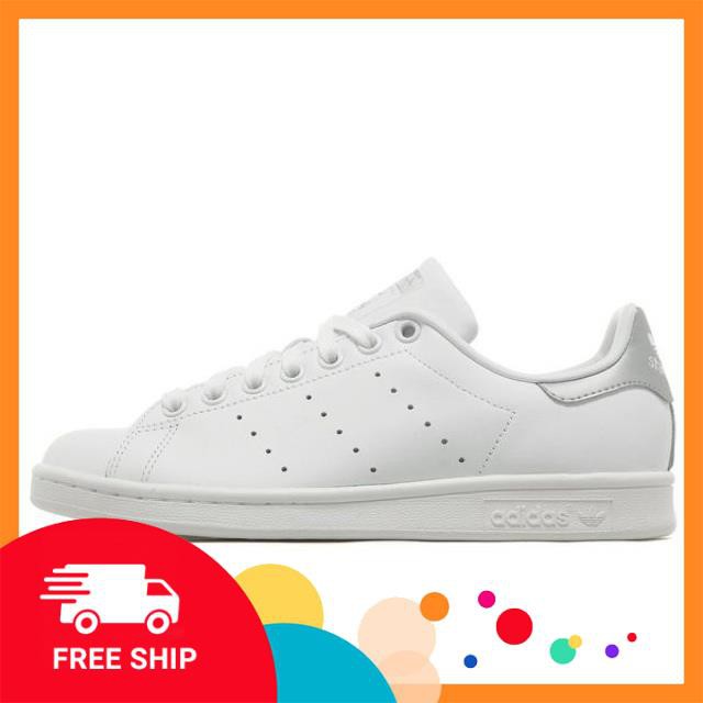 [SALE + FREESHIP] Giày thể thao nam nữ Adidas Stan Smith Silver ( gót bạc )