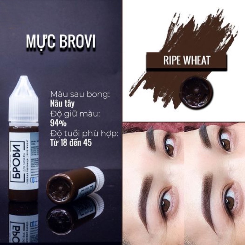 [CAM KẾT CHÍNH HÃNG] Mực BROVI Mực Phun Xăm ,Mực Nga Chuẩn