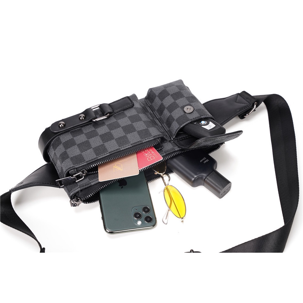 Túi đeo chéo mini nam nữ PUKA da pu chống nước phong cách thời trang đeo hông trẻ trung