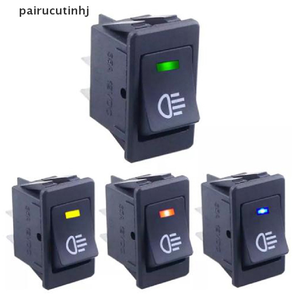 Cặp Công Tắc Đèn Sương Mù 2 Vị Trí 4 Chấu LED 12V 35A Cho Xe Hơi